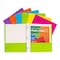 C-Line Products 2-Pocket Laminated Paper Portfolio With Prongs, Assorted Colors 6320 - alternate 3